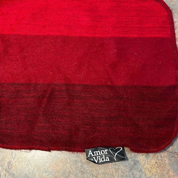 Alpaca Scarf Red Ombré - Picture 3 of 5